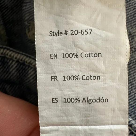 SWS High Rise Button Fly Cut-off Short Shorts Size 7 Distressed 100% Cotton - Picture 5 of 10